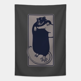 Minimal stylized illustration for rodent fans Cute rat pet Tapestry