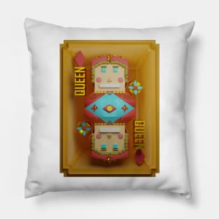 queen of diamonds Pillow