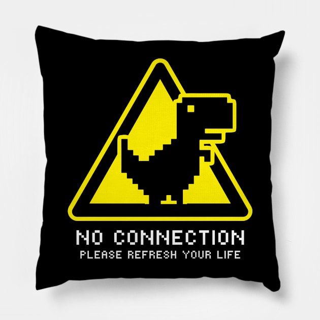 No Connection Please Refresh Your Life Pillow by Owlora Studios