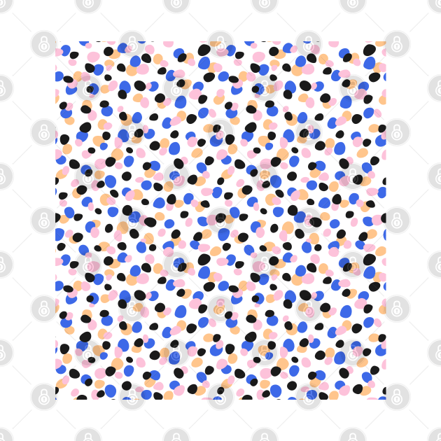 Funky pebbles in white and blue by runcatrun