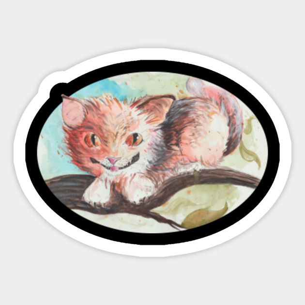 Cheshire Cat Painting Alices Adventures In Wonderland Sticker