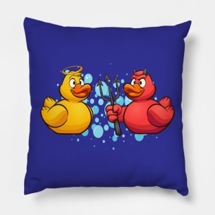 Bubble Bath Angel Vs Devil Duckies Pillow