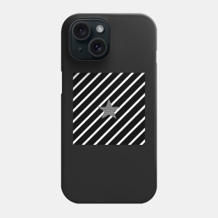 Star - Abstract geometric pattern - black and white. Phone Case