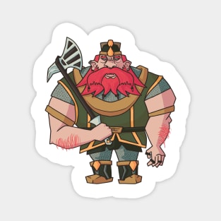 Fantasy Dwarf Warrior Magnet