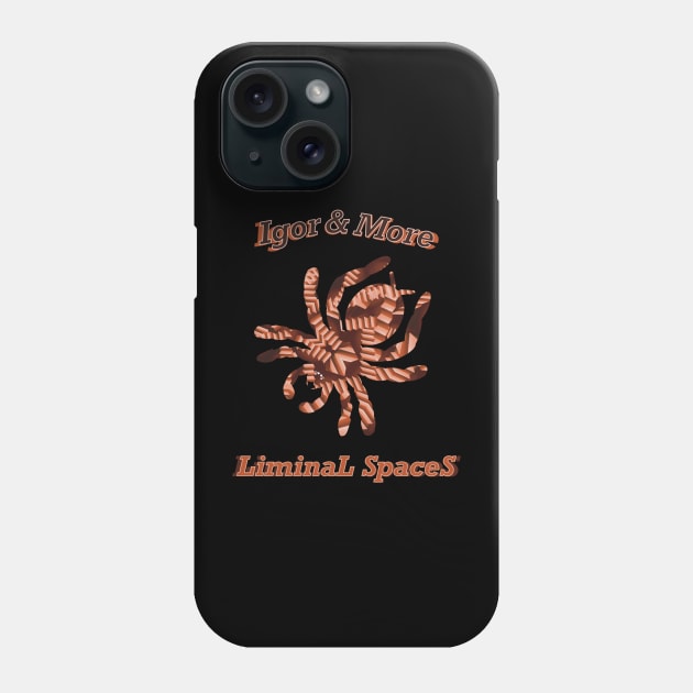 Igor & More Tarantula Liminal Stairs Orange Phone Case by IgorAndMore