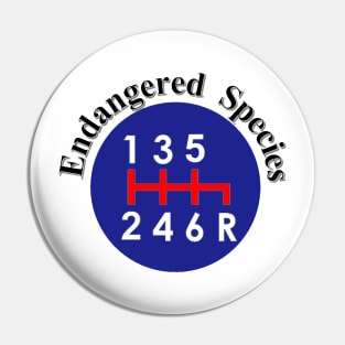 Endangered Species gear shift logo Pin