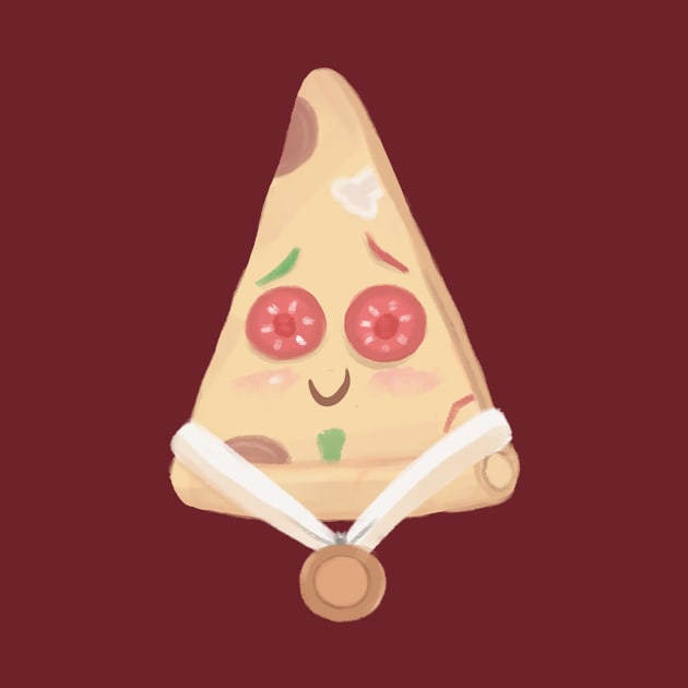 cute a slice of pizza by alva