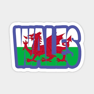 Wales flag stencil Magnet