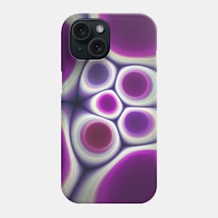 Violet & Purple Shell Rock. Abstract Digital Artwork Phone Case