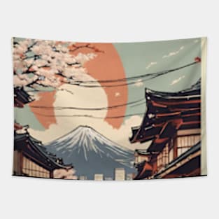 japan tokyo vintage travel tourism 15 Tapestry