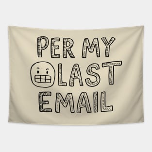 per my last email Tapestry