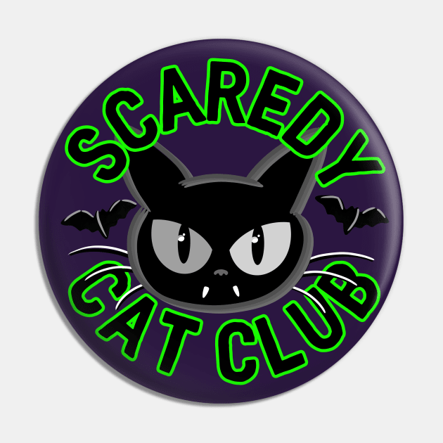 Scaredy Cat Club Memeber Pin by ShadowCatCreationsCo