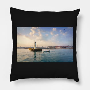 Chalmers Lighthouse Sunset Pillow