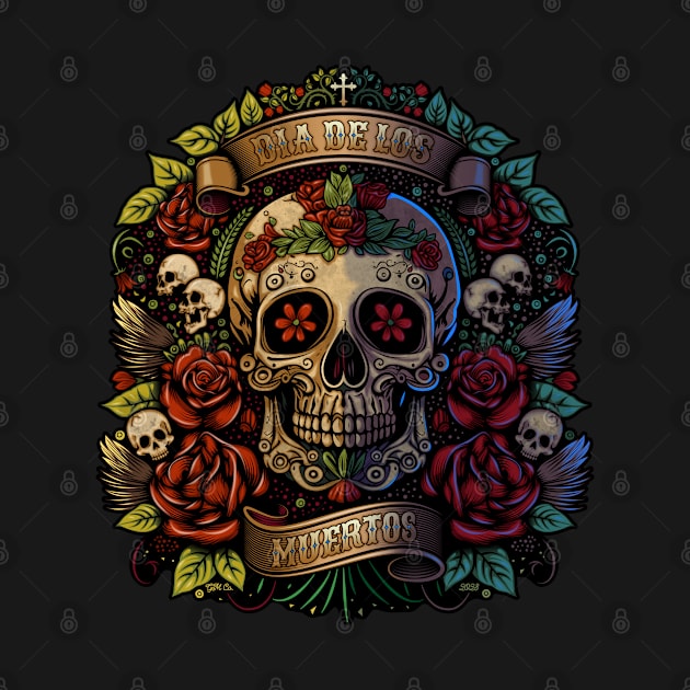 Dia de los muertos, day of the dead by Garment Monkey Co.