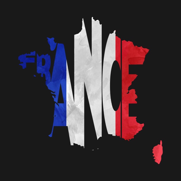 France Typo Map by inspirowl