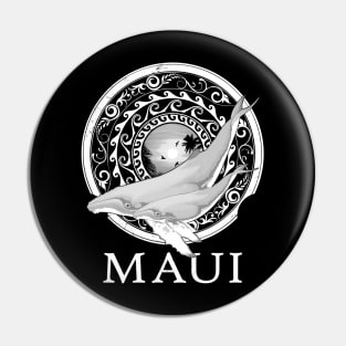 Humpback whales Shield of Maui Pin