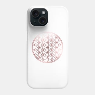 Flower of Life, Faux Rose Gold Phone Case