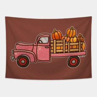 Pickup A Pumpkin! (Pink Version) Tapestry