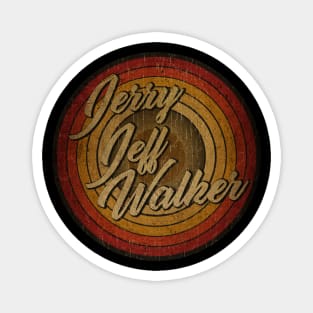 arjunthemaniac,circle vintage retro faded Jerry Jeff Walker Magnet