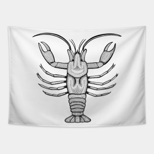 Crayfish or Crawdad or Mudbug Ink Art - animal design - light colors Tapestry