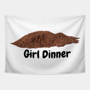 Girl Dinner Meme Mulch Funny Viral Weird Ironic Tapestry