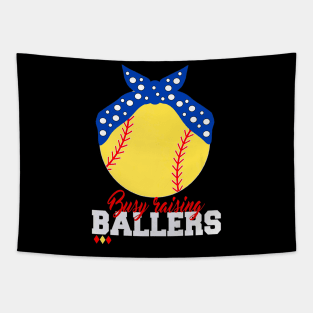 Raising Ballers Softball Player Tapestry