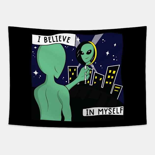 I Believe In Myself Quote Tapestry by thebuniverse