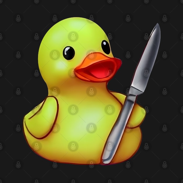 Rubber Ducky with Kitchen Knife by GrayDaiser