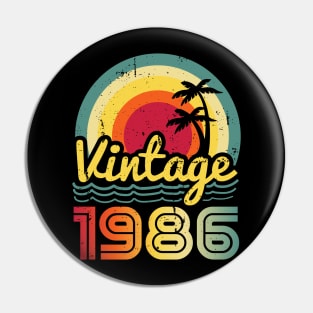 Vintage 1986 Made in 1986 37th birthday 37 years old Gift Pin