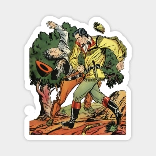 REVISTANGO #6 - Western Showdown of Courage and Fury as Frontier Heroes Clash in a Dynamic Midcentury Pulp Adventure Illustration Retro Magnet
