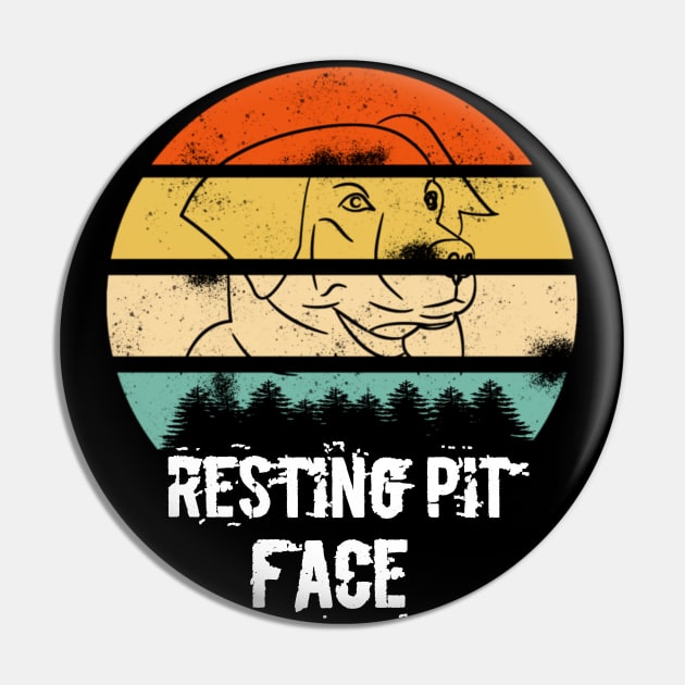 Vintage Resting pit face dog shirt Pin by FouadBelbachir46