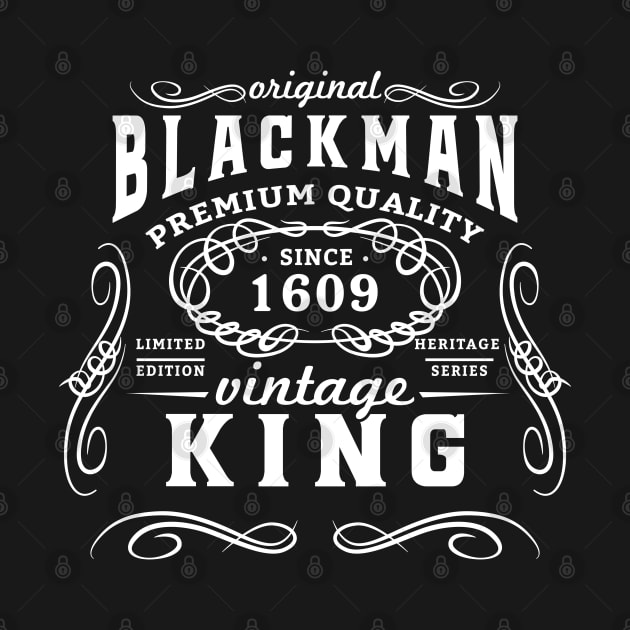 Black Man King vintage whiskey print by Doswork