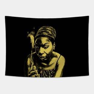 YELLOW Nina Simone Tapestry