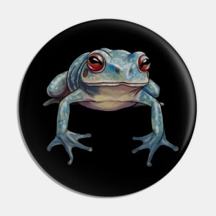 Blue Tropical Frog, Love Frogs Pin