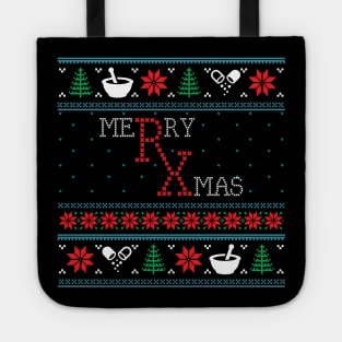 Funny Pharmacist Pharmacy Ugly Christmas Xmas Tote