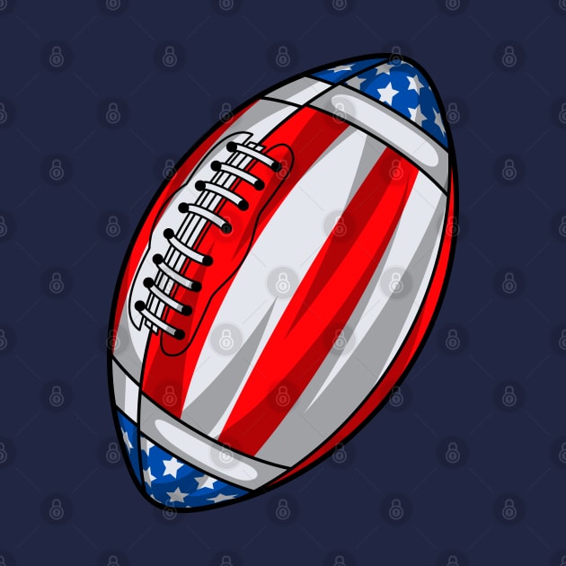 American Football American Flag by Ardhsells