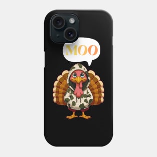 Turkey Moo Retro Thanksgiving Day Phone Case