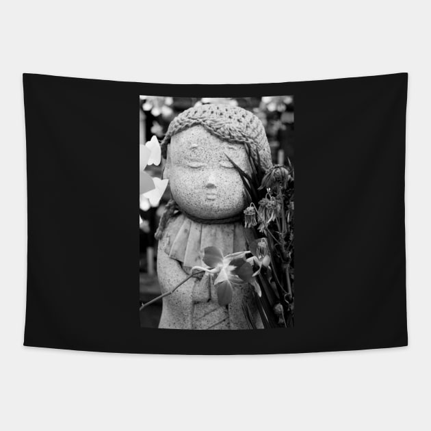 Jizo Statue 1 Tapestry by WaterGardens