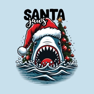 Santa Jaws- Christmas Shark T-Shirt