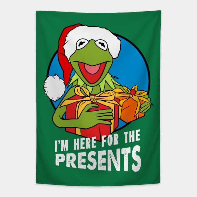 Christmas Kermit Tapestry by OniSide