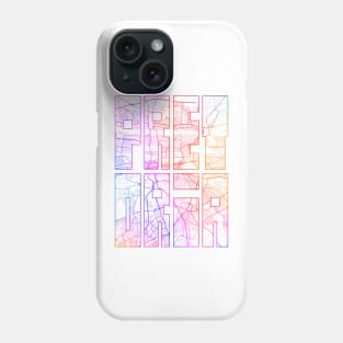 Pretoria, South Africa City Map Typography - Colorful Phone Case