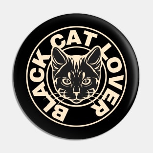 Black cat Lover Pin