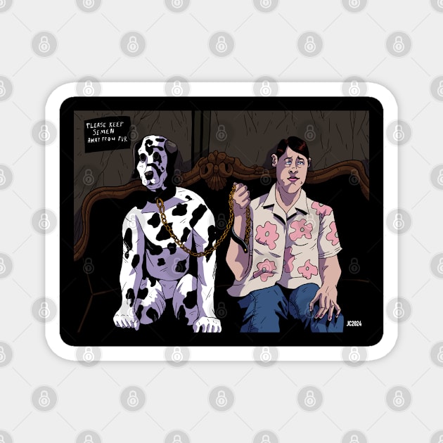 Preacher "Looking For Dog (God)" illustration (digital) Magnet by StagArtStudios