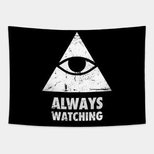 Retro Vintage Conspiracy Theory Illuminati Tapestry