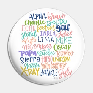 Phonetic Alphabet Pin