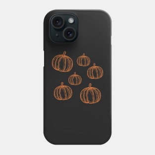 Pumpkin sketch pattern Phone Case