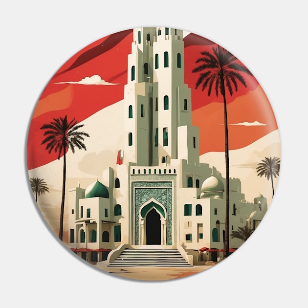 Al Jazirah Al Hamra United Arab Emirates Vintage Travel Tourism Pin by TravelersGems