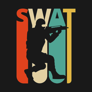 SWAT Silhouette, retro design T-Shirt