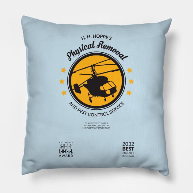 H. H. Hoppe's Physical Removal Service Pillow by paidshill