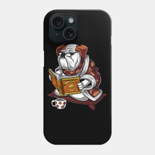 English Bulldog Reading Book Phone Case